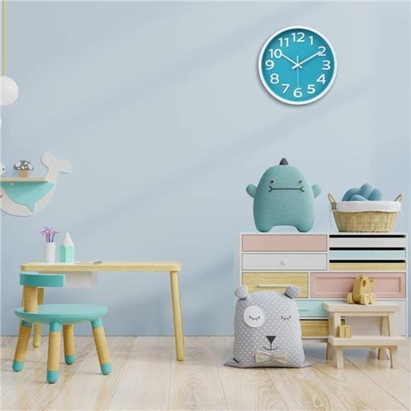 Wall Clock Silent Non Ticking Indoor Outdoor Clock Battery Operated Easy To Read - Picture 4 of 5